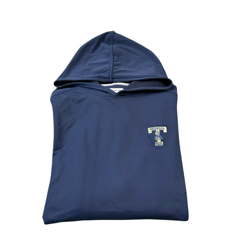Peter Millar Navy Blue Georgia Tech Performance Golf Hoodie Size 2XL XXL